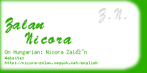 zalan nicora business card